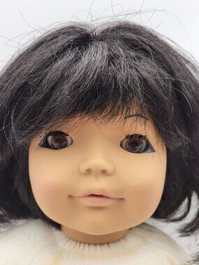 Gotz Puppe LEE 18" Doll White Cloth Body Vinyl Vintage 1994 Asian Black Wig TLC